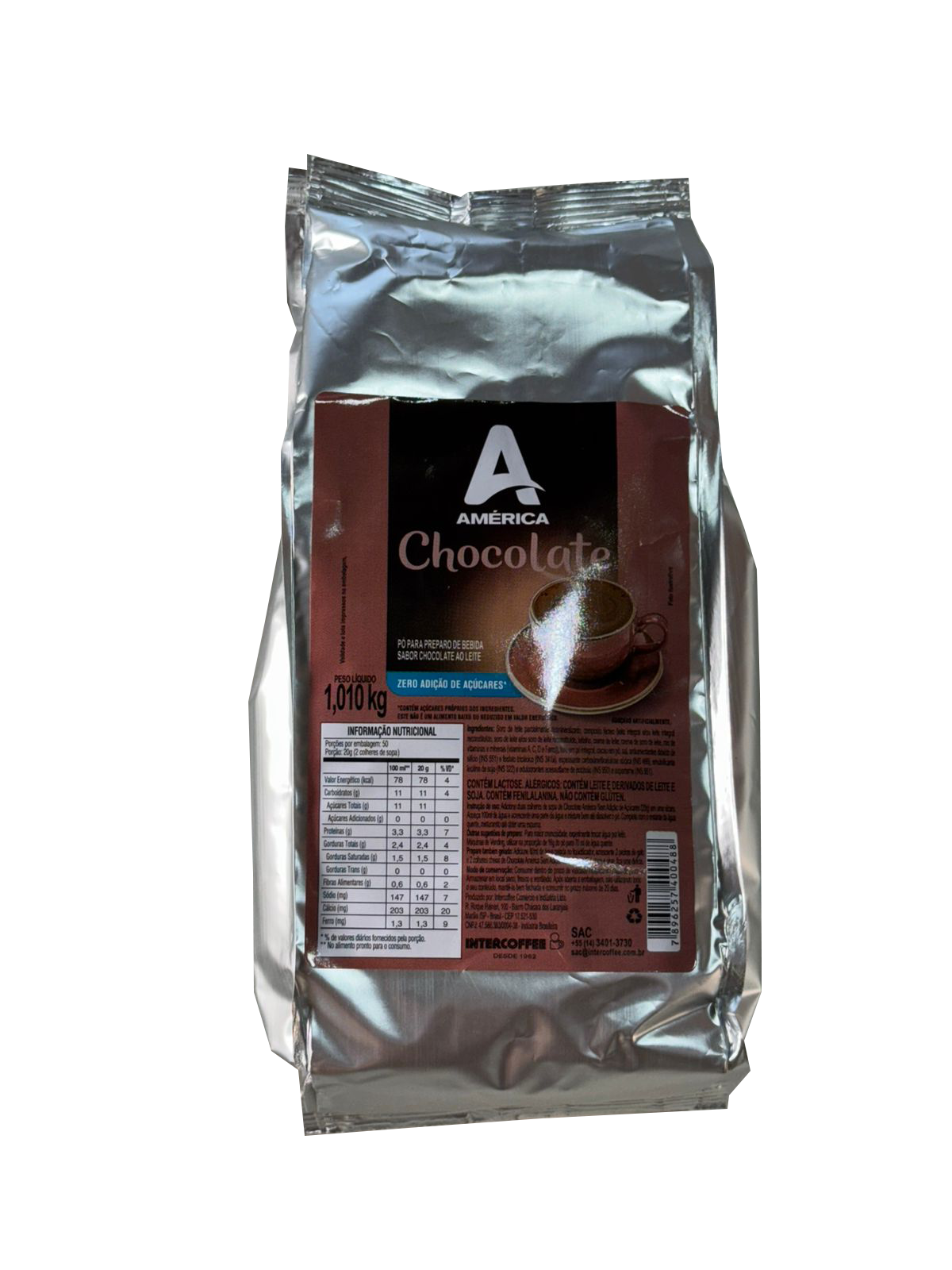 1 KG CHOCOLATE AMERICA S/ AÇÚCAR